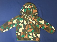 The north face baby camouflage jacket size 6-12 months Fleece Coat Green Brown