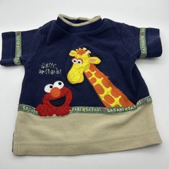 VTG Sesame Street Elmo Safari Green Vintage Shirt Boys 12 month Rare Toddler Tee