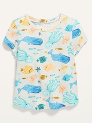 Old Navy Toddler Girls Printed Short-Sleeve T-Shirt Tee Sea Life Size 4T or 5T