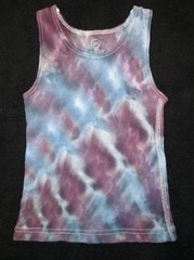 Blue Gray & Black Cherry Ice Dye Tie Dye Toddler Boys Ribbed Tank Top ~ Sz 2T-3T