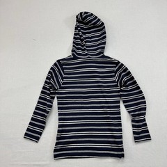 NEW Distortion Hooded Jersey Top Soft Cotton Stripe Navy Toddler Unisex 4T