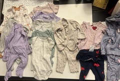 Bundle Lot 15ea Carter’s Neutral Heart Knit One-Piece Set — Beige/White/Pastel