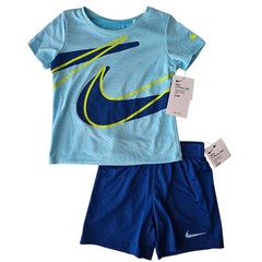 2 Piece Nike Outfit – Boys Size 24 Months – T Shirt & Shorts – Blue