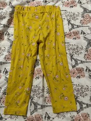 Toddler Girls Unbranded Yellow Pink Flowers Floral Graphic Leggings. Size 2T