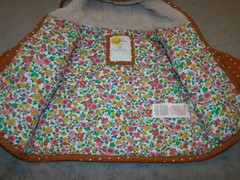 BABY BODEN Toddler Girls Size 9-12 Months Sherpa Floral Lined Hooded Jacket Coat