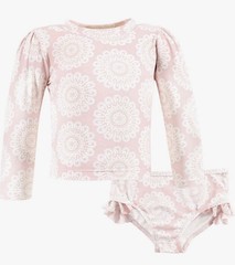 Hudson Baby Baby-Girls Swim Rashguard Set 3-6M NWT – Pink Doily