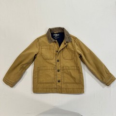 OshKosh B’gosh Canvas Barn Jacket Toddler 4T Brown Corduroy Collar | Workwear