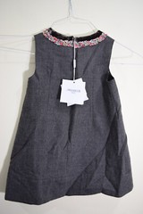 SIMONETTA Mini TODDLER GIRL 2T Wool Blend Brown Smocked Dress Italy Made NEW