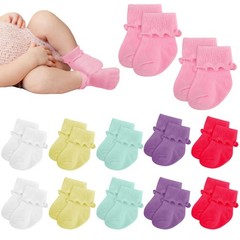 Toulite 12 Pairs Preemie Newborn Ruffle Ankle Socks
