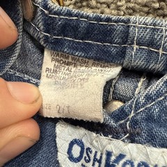 VTG 2t OshKosh B’gosh Blue Denim Jean Overalls Made In USA Vestbak 1990s