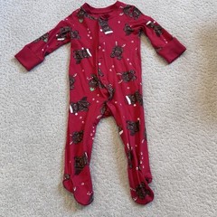 Chelsea Peers Snap Footie Size 6-9 Months Sleeper Dogs Christmas Holiday