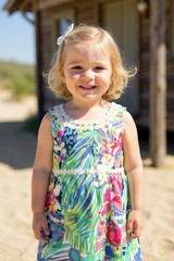 Lilly Pulitzer Baby Girls Coral Reef Print Shift Dress Size 2 Scalloped Lace 2T