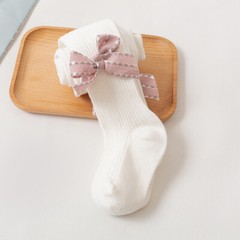 Baby Girl BOW TIGHTS Spanish Style Ribbon Socks