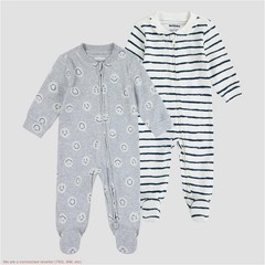 Huggies 2pk Uni Happy Face Organic Sleep N’ Play Gray/Blue 3M *SEE DEAL!!!*