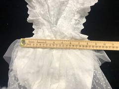 Unbranded Romper Skirt Tul Baby Girl Size 1 Year White Button Sleeveless