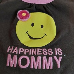 Circo 9 mo Creeper One-Piece Baby Bodysuit Happiness Is Mommy Smiley Face Emoji