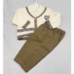Vintage NWT Carriage Boutiques 3 Pc Boys Outfit Set 12M Sweater Cardigan Pants