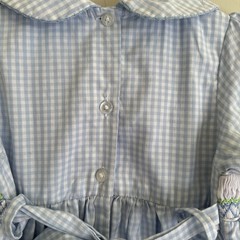 Marmellata 4T Blue Gingham Smocked Dress Baby Girls Ruching