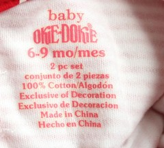 Okie Dokie Baby Girls 6-9M Retro VTG Sailor Romper Red Stripe Flower Polka Dot