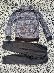 Kids Boys Puma Active Wear Tracksuit Jacket + Pants Black Red Grey Size Small