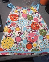Hanna Andersson Girls 100 Multicolor Floral Sundress Heart Tie Bow