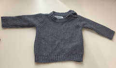 Old Navy Baby 2pc Gray Solid Knit Sweater & Pants Set Long Sleeve 0-3M