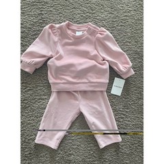 NORDSTROM Baby Pink Velour Sweatshirt & Pants Set Sz 6 mos NWT 2-Piece Set