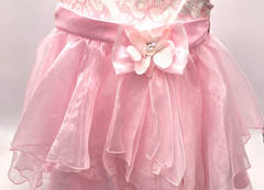 Jona Michelle Formal Dress Girls Size 3T Layered Pink Chiffon Party Holiday READ