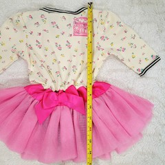 Harajuku Mini 12m 1st Party Dress Hot Pink Bow Tutu Panda Graffiti + Leg Warmers