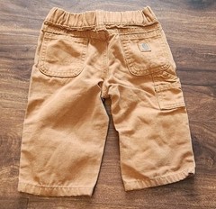 Y10 Carhartt Pants 6 Months Brown Kids Toddlers Canvas Elastic Waist