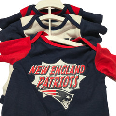 NFL Team Apparel Baby Infant Set of 3 New England Patriots Bodysuit 0-3 Months