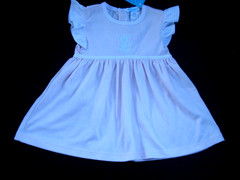 My Baby 100% Pima Cotton Pink Dress Gingham Trim Appliqued Bear 9 Months NEW