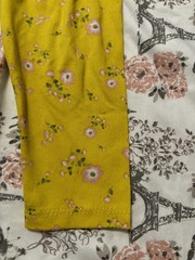 Toddler Girls Unbranded Yellow Pink Flowers Floral Graphic Leggings. Size 2T