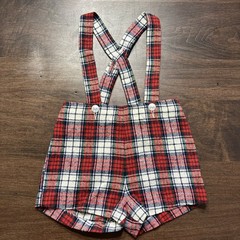Vtg Size 2T Plaid Shorts w/ Suspenders Tartan Wool Blend Imp Originals Preppy