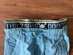 H&M Toddler Boy Blue Cargo pants shorts 3-4 YRS elastic waist 6 pockets cotton