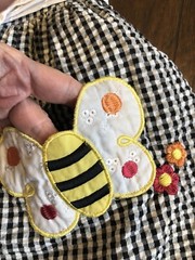 Youngland Black And White Checked Bumblebee/Butterfly Outfit 24M