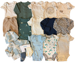 Carter’s Preemie Baby Boy Basic Clothing Bundle Lot Shirt Pants Jacket Bodysuits