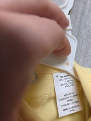 NWT VTG BT Kids Denim Overalls Set 2 Piece Outfit Yellow Top 6-9 Months
