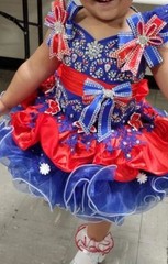 Girls’ 3T Independence Day Dress Red/White/Blue 4th of July Summer Fashion