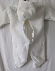 Baby Suit One Piece Coverall Teddy/ Balloons! Full Zipped From Hood To Crotch