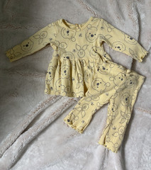 Disney Baby Winnie the Pooh Ribbed Peplum Top & Flare Pants Set