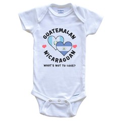 Guatemalan Nicaraguan What’s Not To Love Flags Guatemala Nicaragua Baby Bodysuit