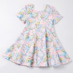 NEW Boutique Tinker Bell Girls Short Sleeve Dress