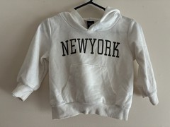 Shein Baby Boy Girl New York Polyester Long Sleeve Pullover Hoodie White 6-9 M
