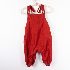 Banana Republic Corduroy Overalls Rust Orange Cargo Bib Romper Baby 12-18 Months