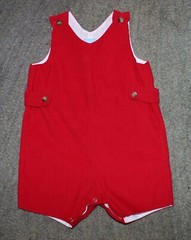Bella Bliss Baby Boys Red Shortall Romper (One-Piece) – Size 24 Months – EUC