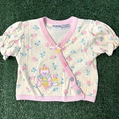 Vintage 90s Honors Baby Two-Piece Set Girls Size 3-6M Multi Floral Teddy Bear