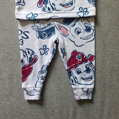 Paw Patrol Marshall Chase Pajama Set 12M White Blue Red Snug Fit 2 Piece PJ