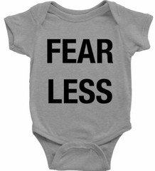 Infant Baby Bodysuit One-Piece Romper Shower Fear Less Fearless Positive Faith