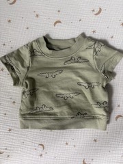 Carter’s Preemie Green Overall And Long sleeved Crewneck Dinosaur Outfit NWOT